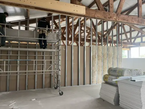 Double parement BA25, isolation phonique Strueth